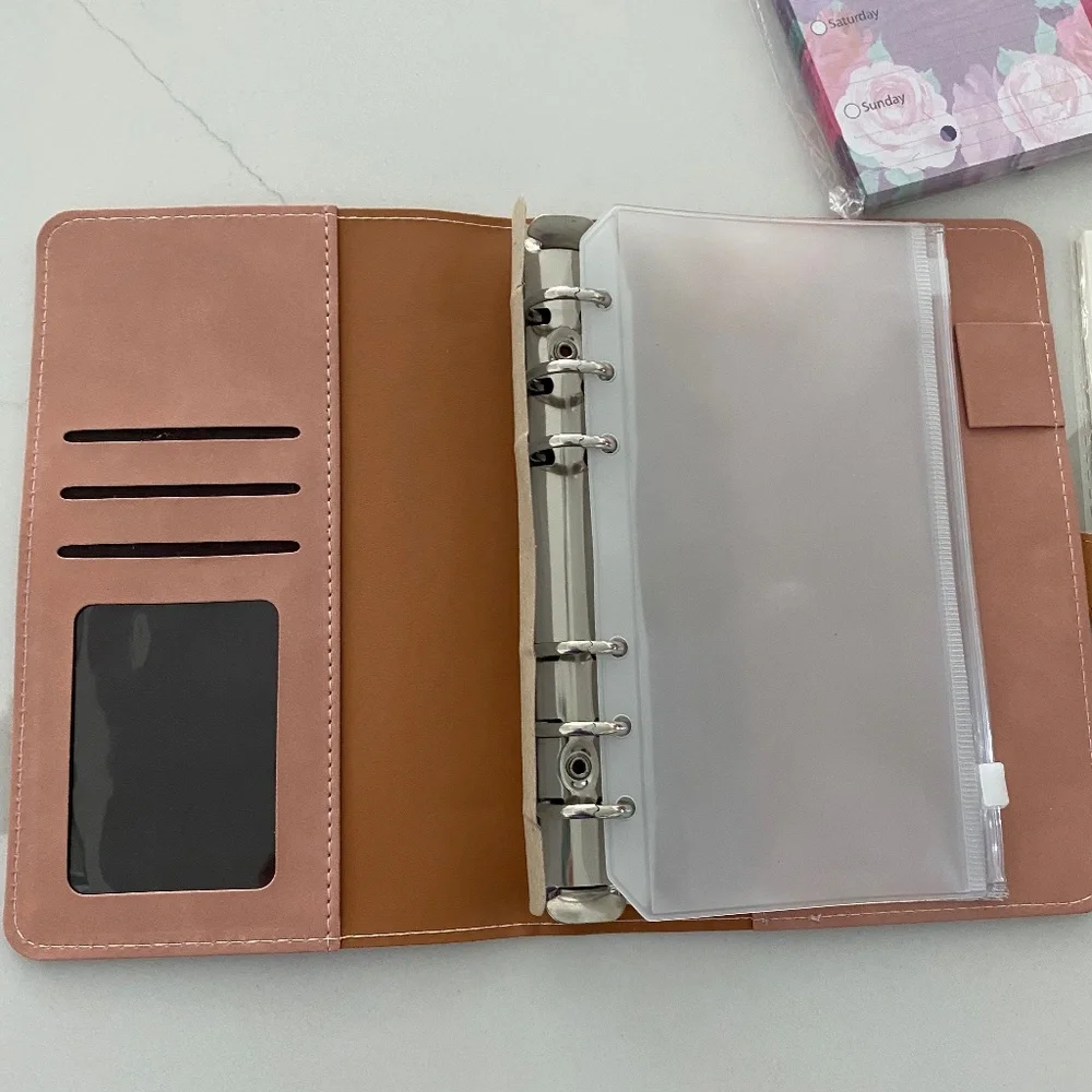 NWOT Agenda PLANNER Faux Leather DUSTY ROSE